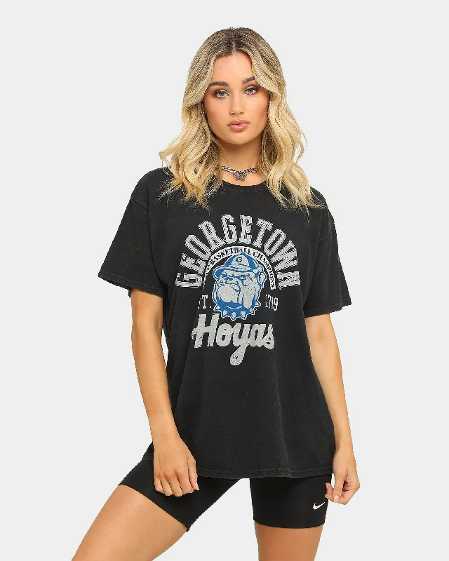 NATIONAL COLLEGIATE ATHLETIC ASSC Georgetown Hoyas Vintage Basketball T-Shirt Vintage Black