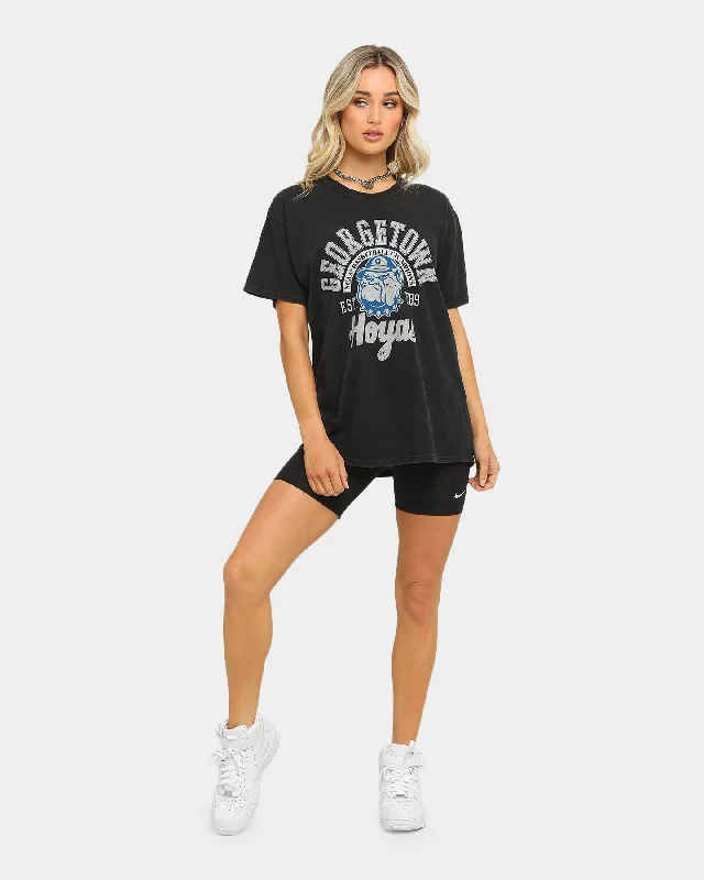 NATIONAL COLLEGIATE ATHLETIC ASSC Georgetown Hoyas Vintage Basketball T-Shirt Vintage Black