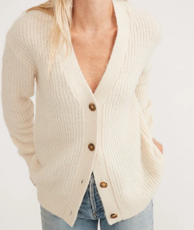 Marine Layer Nova Oversized Cardigan in Ivory