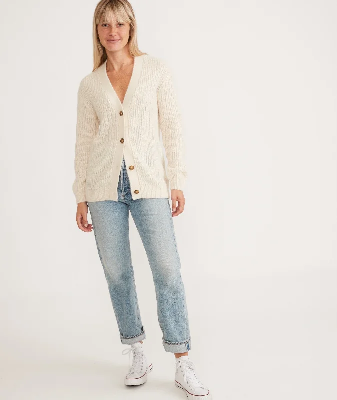 Marine Layer Nova Oversized Cardigan in Ivory