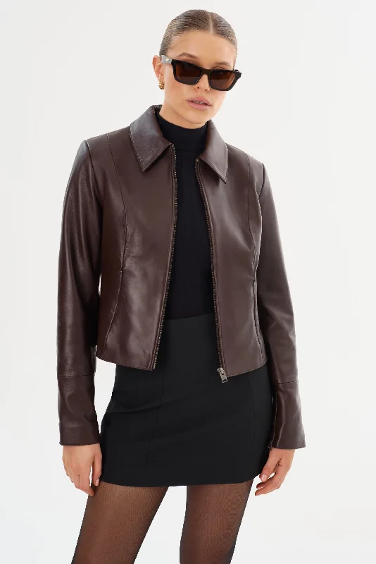 OCEANA | Fitted Leather Jacket