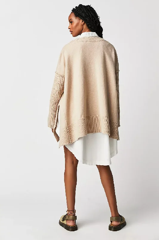 Free People Orion A Line Tunic in Almond