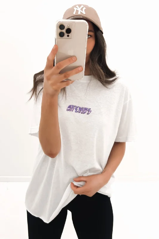 Pearly Hemp Oversized Tee White