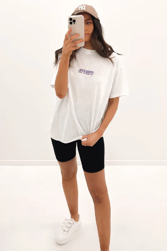 Pearly Hemp Oversized Tee White