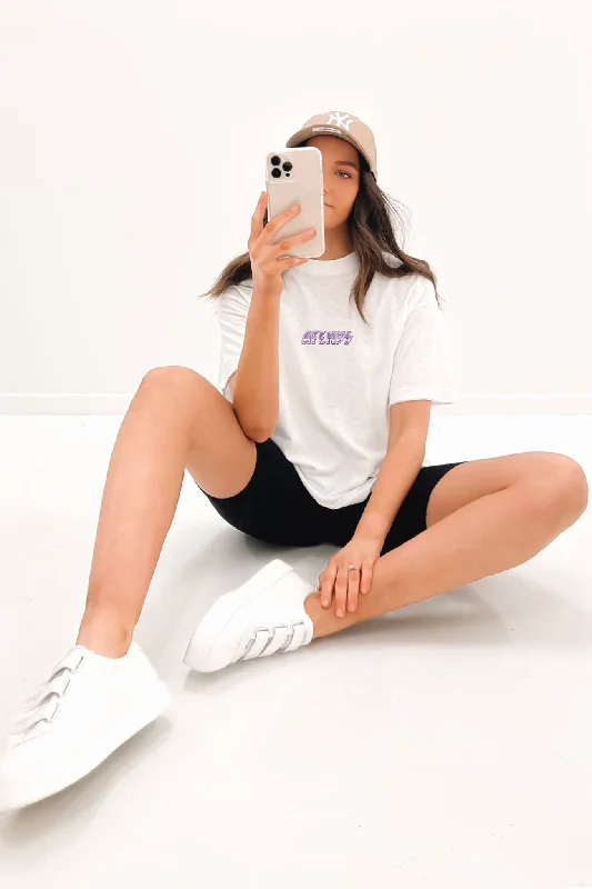 Pearly Hemp Oversized Tee White