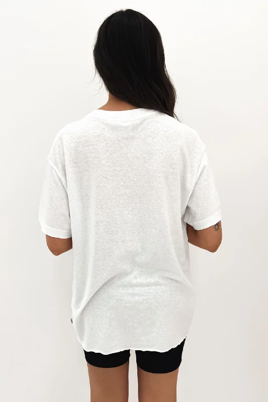 Pearly Hemp Oversized Tee White