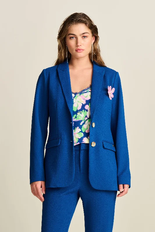 POM Blazer - Pique Ink Blue