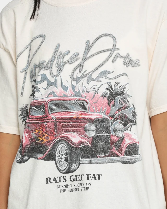 Rats Get Fat Paradise Drive Vintage T-Shirt Natural