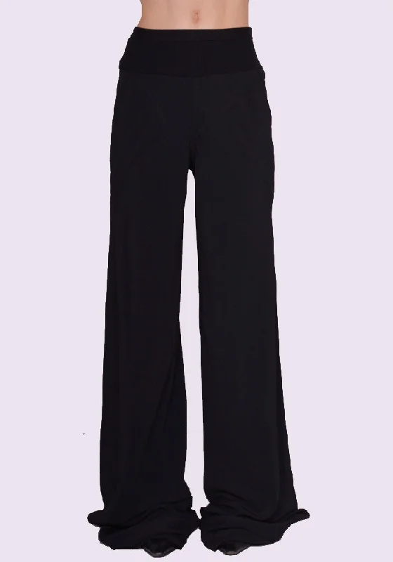 RICK OWENS WOMEN RO02C1301 CC 09 BIAS PANTS BLACK