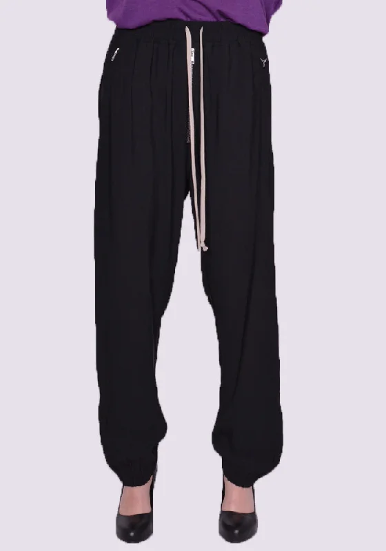 RICK OWENS WOMEN RP01C5313 Y TRACK PANTS BLACK