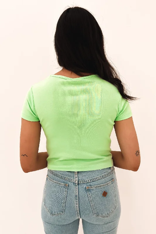 Stock Rib Tee Lime