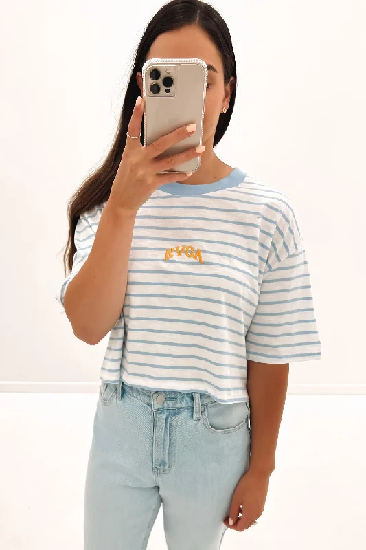 Stripes Half Rummage Tee White