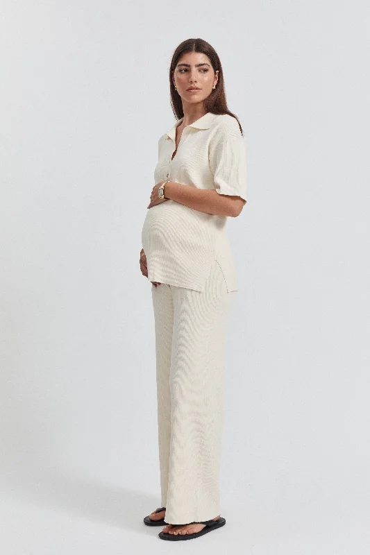 Celeste Wide Leg Pant (Buttercream)