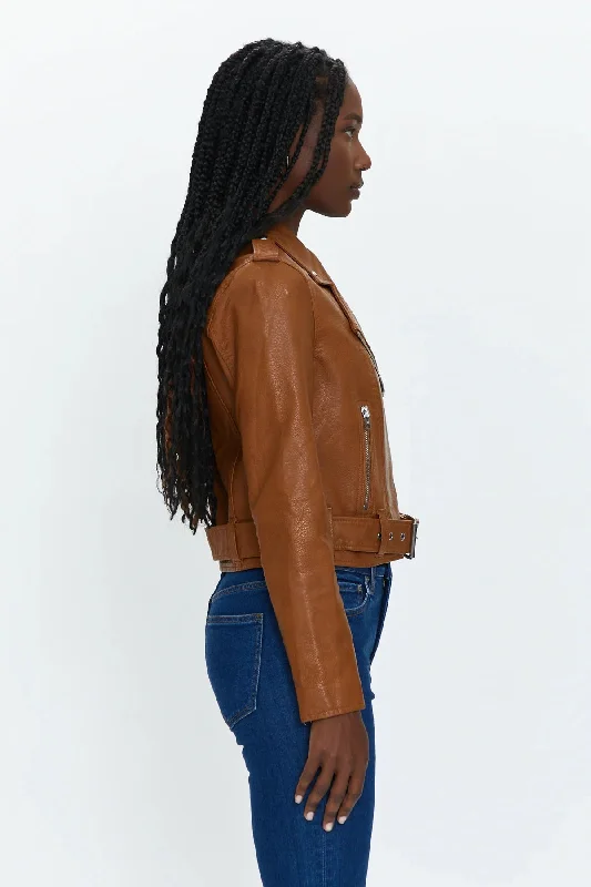 Pistola Tracy Moto Jacket in Cognac