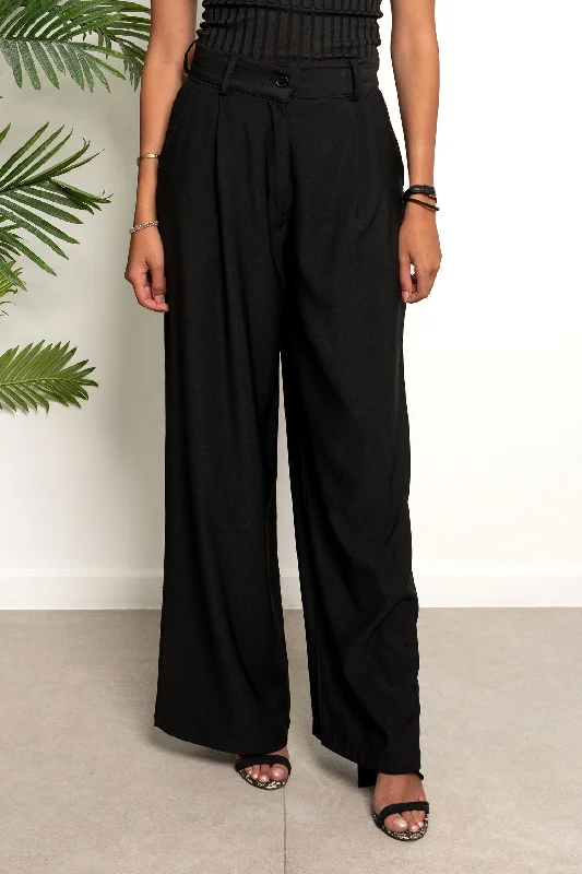 Wide Leg Pants with Pockets - Sabotage