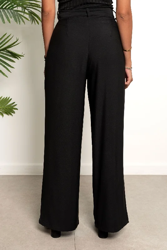 Wide Leg Pants with Pockets - Sabotage