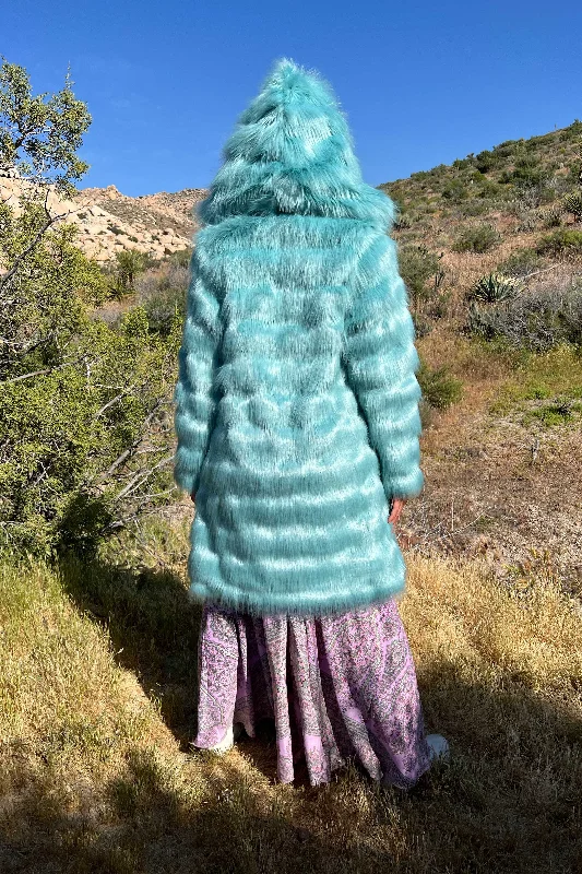 Women's Short Playa Coat in ""Tiffany Blue""