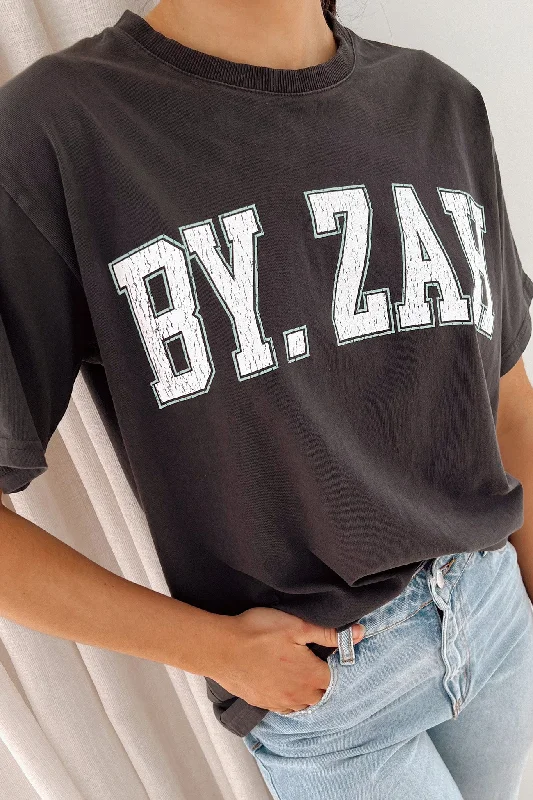 Zah Washed Collegiate Tee Black