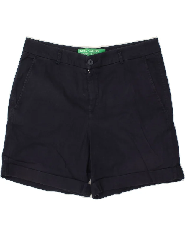 BENETTON Womens Chino Shorts W34 Large  Navy Blue