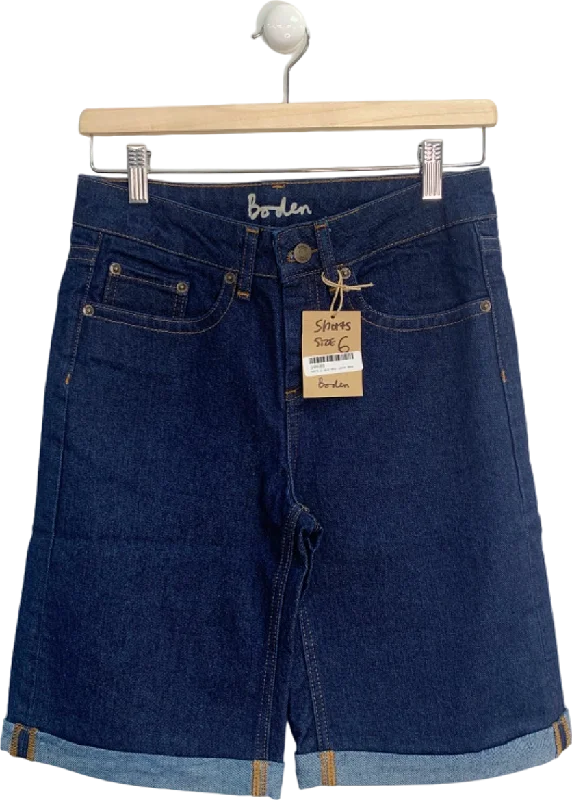 Boden Dark Blue Denim Shorts Size UK 6