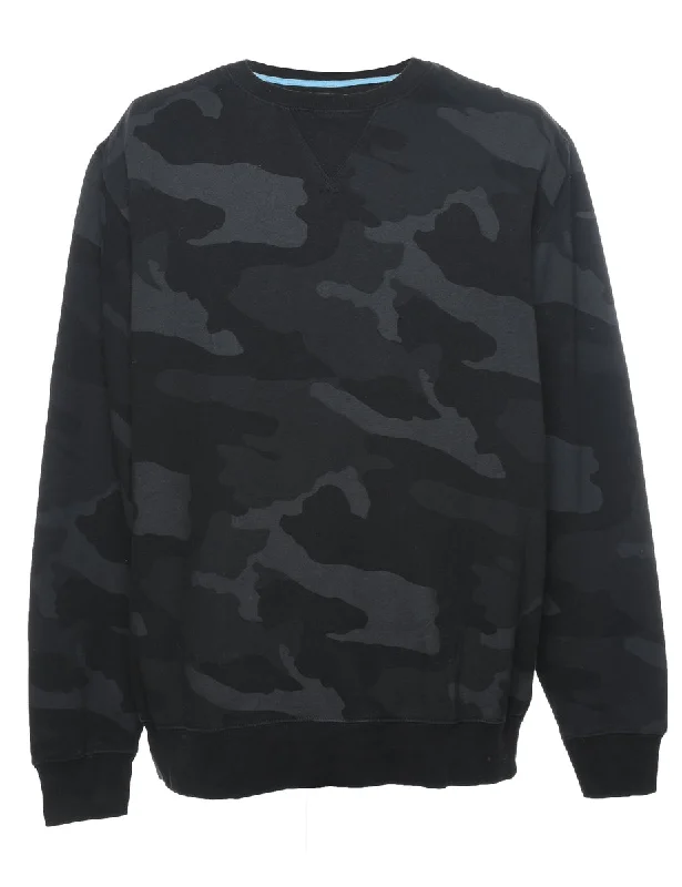 Chaps Camouflage Y2K Printed Sweatshirt - L