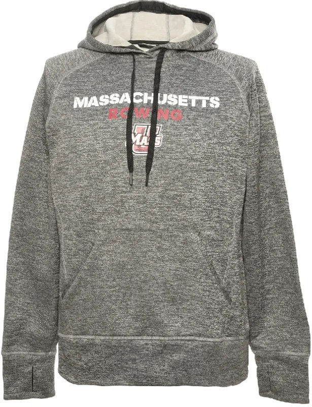 Dark Grey Adidas Printed Hoodie - M