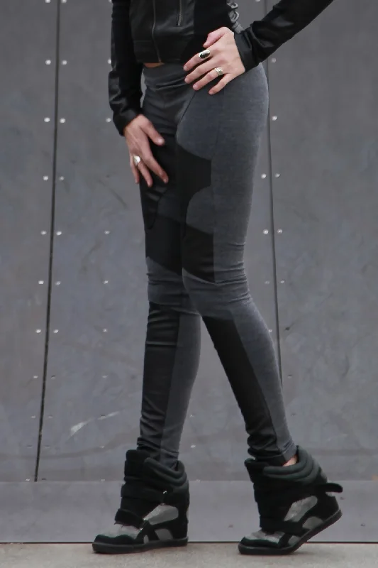 Freq G Leggings - Front Detail - Vegan Leather