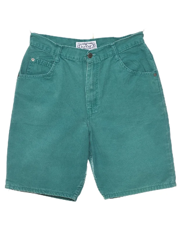 Green Denim Shorts - W27 L9