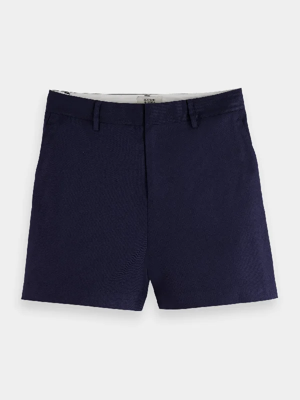 High-rise chino shorts