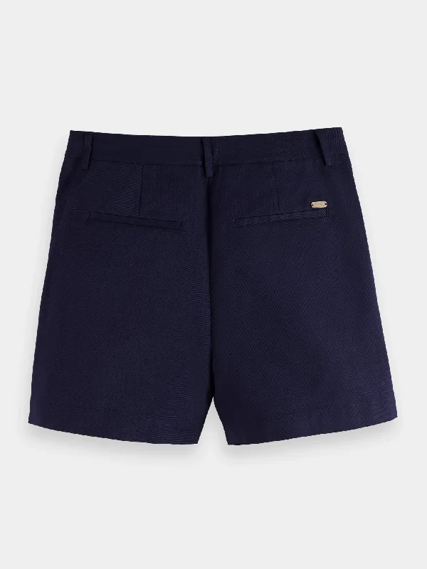 High-rise chino shorts