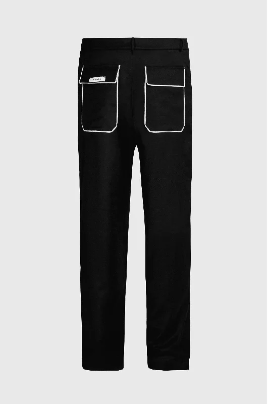 Long Trousers - Black Wool