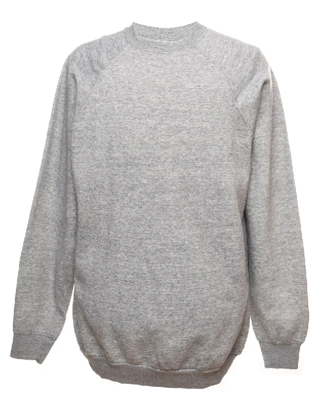 Marl Grey Plain Sweatshirt - XL