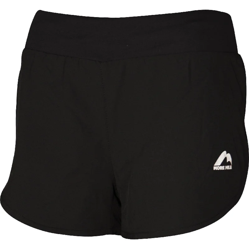 More Mile Excel Womens Running Shorts - Black