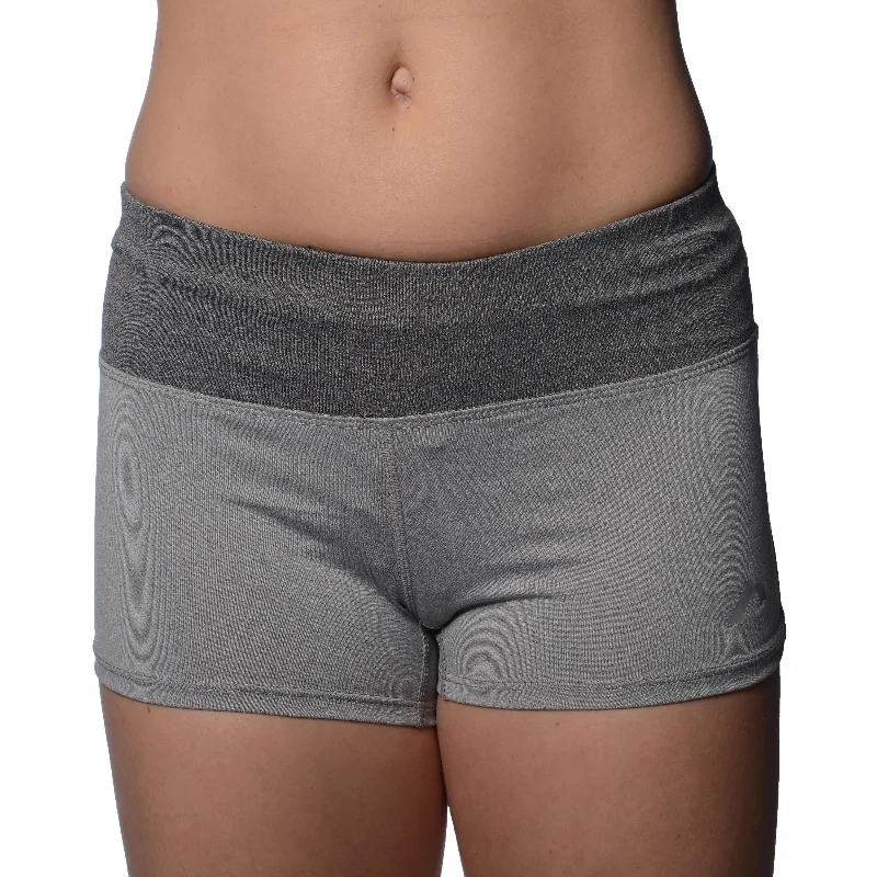 More Mile Marl Running Womens Short Tights - Grey