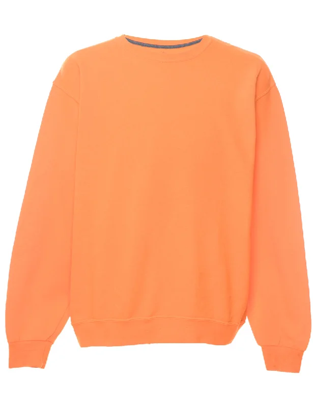 Orange Plain Sweatshirt - L