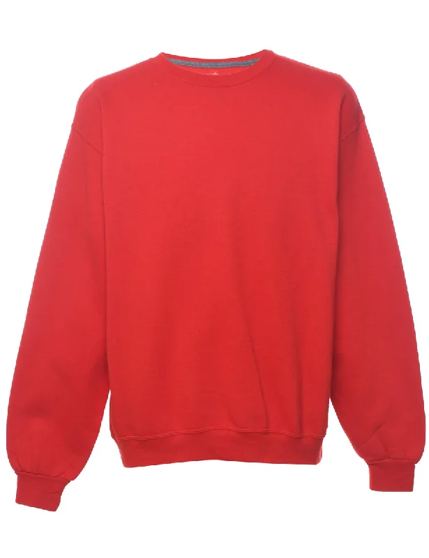 Red Plain Sweatshirt - L