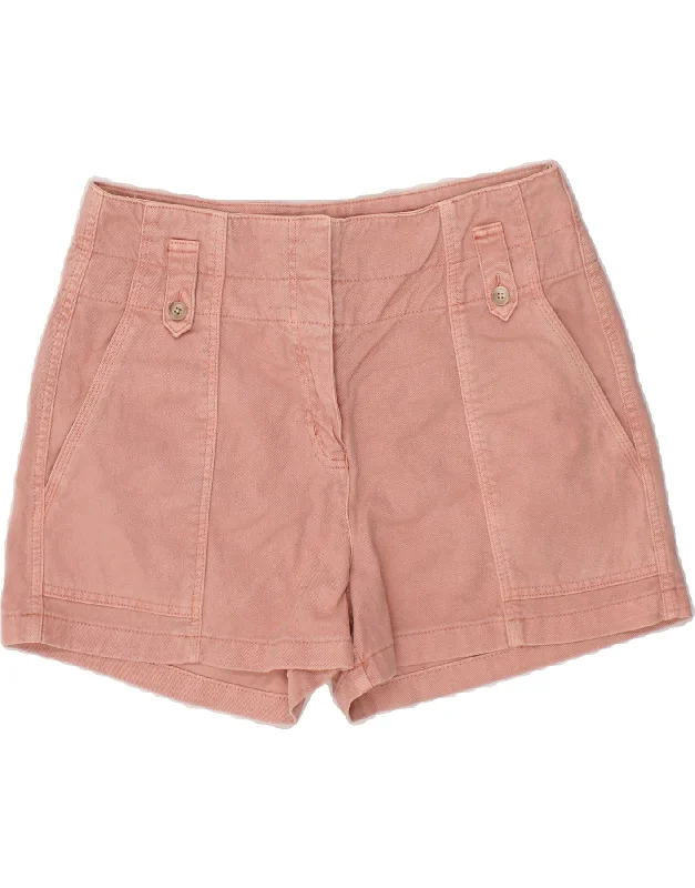 REISS Womens Denim Shorts UK 14 Large W32  Pink Cotton