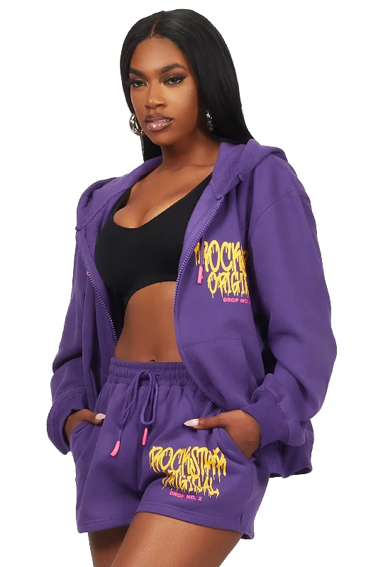 Imajen Purple Short Set