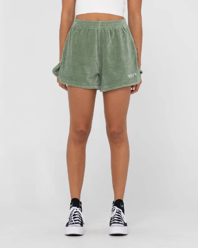 Rusty Bronte High Waisted Cord Shorts