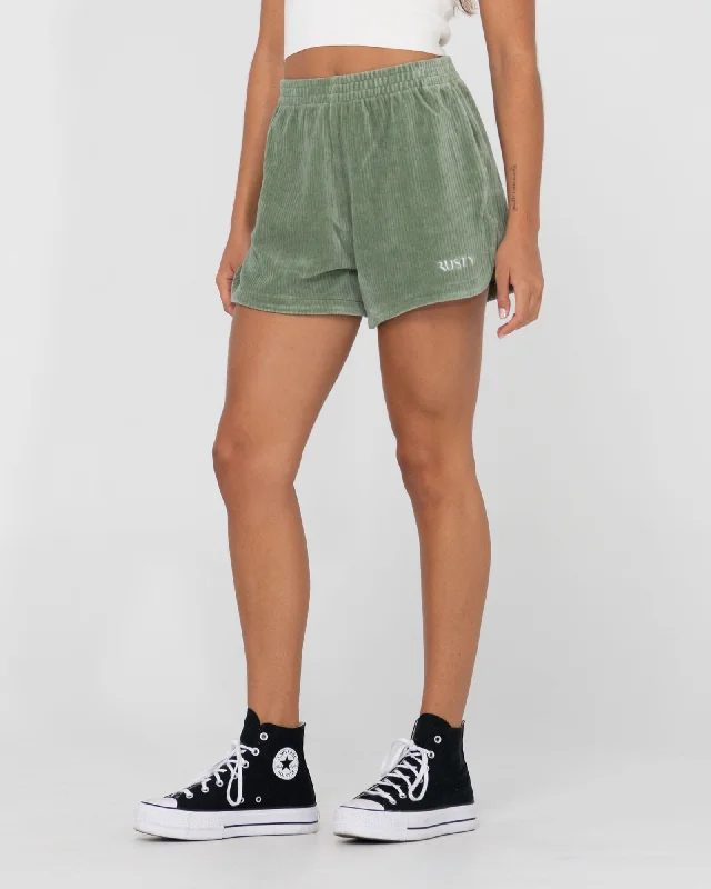 Rusty Bronte High Waisted Cord Shorts