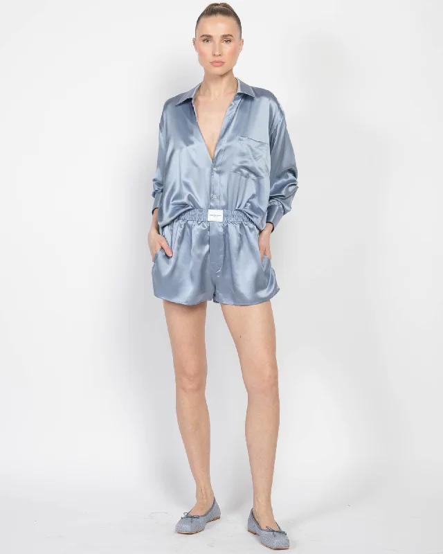 Logo Button Up Boxer Romper