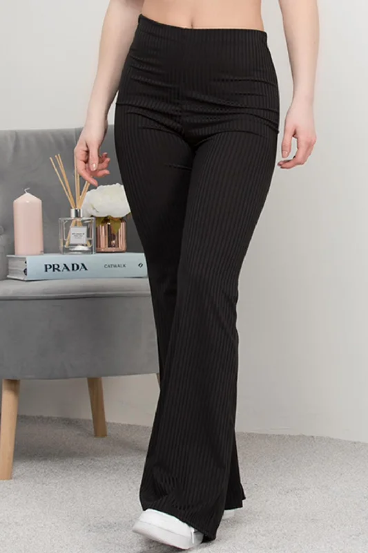 Wide Leg Trousers Black