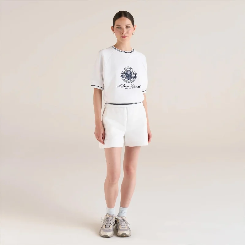 Womens Billie Sweatshorts Snow White - SU24