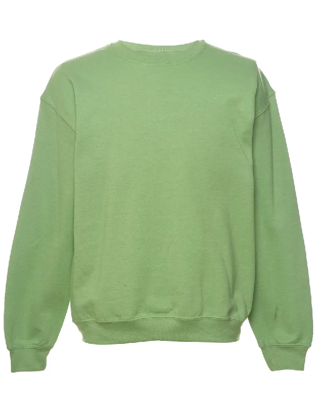 Green Plain Sweatshirt - M