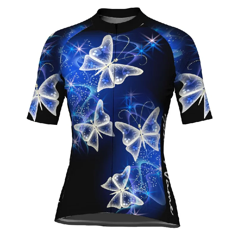 Customized Butterfly Short Sleeve Cycling Jersey for Women