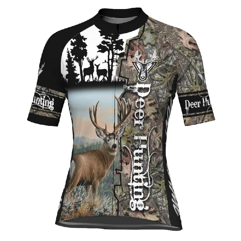 Customized Deer Short Sleeve Cycling Jersey for Women