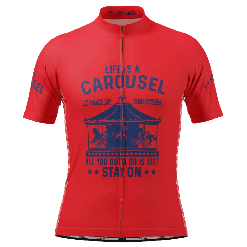 Men's Life Is Like A Carousel Short Sleeve Cycling Jersey