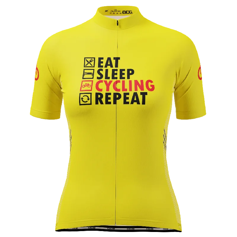 Women's Eat, Sleep, Cycling, Repeat Short Sleeve Cycling Jersey