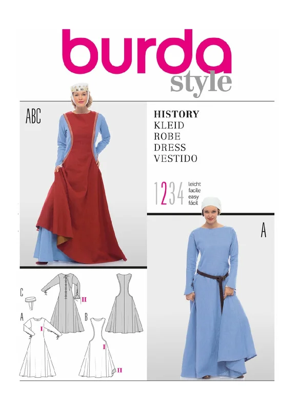 Burda 7977 Medieval Dress Costume Pattern