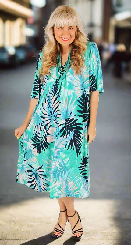 Joy Bella V-Neck Dress Navy | Aqua Palms